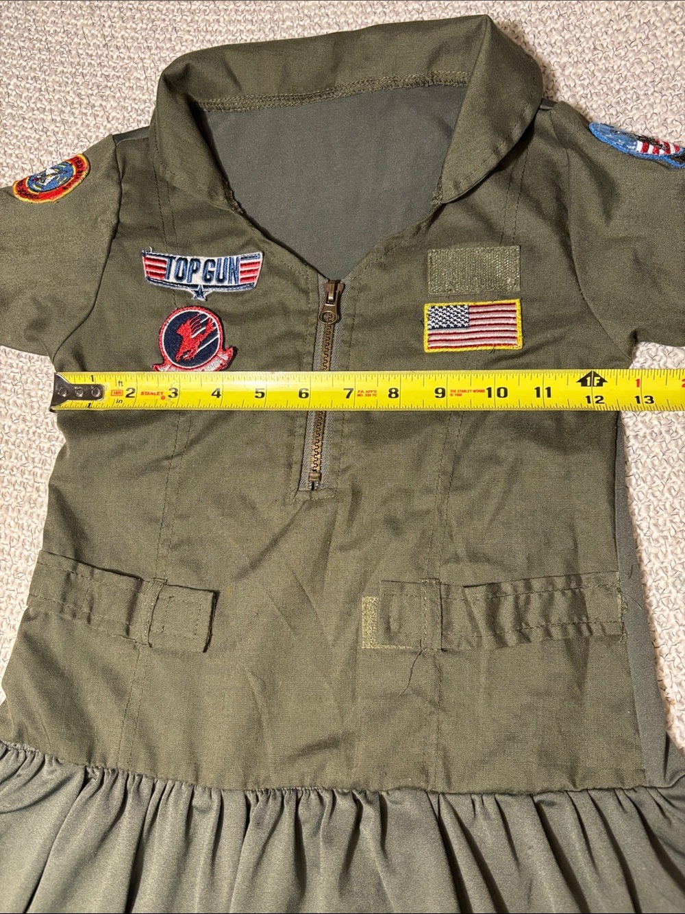 Top Gun Flight Dress Child Costume - Picture 6 of 14